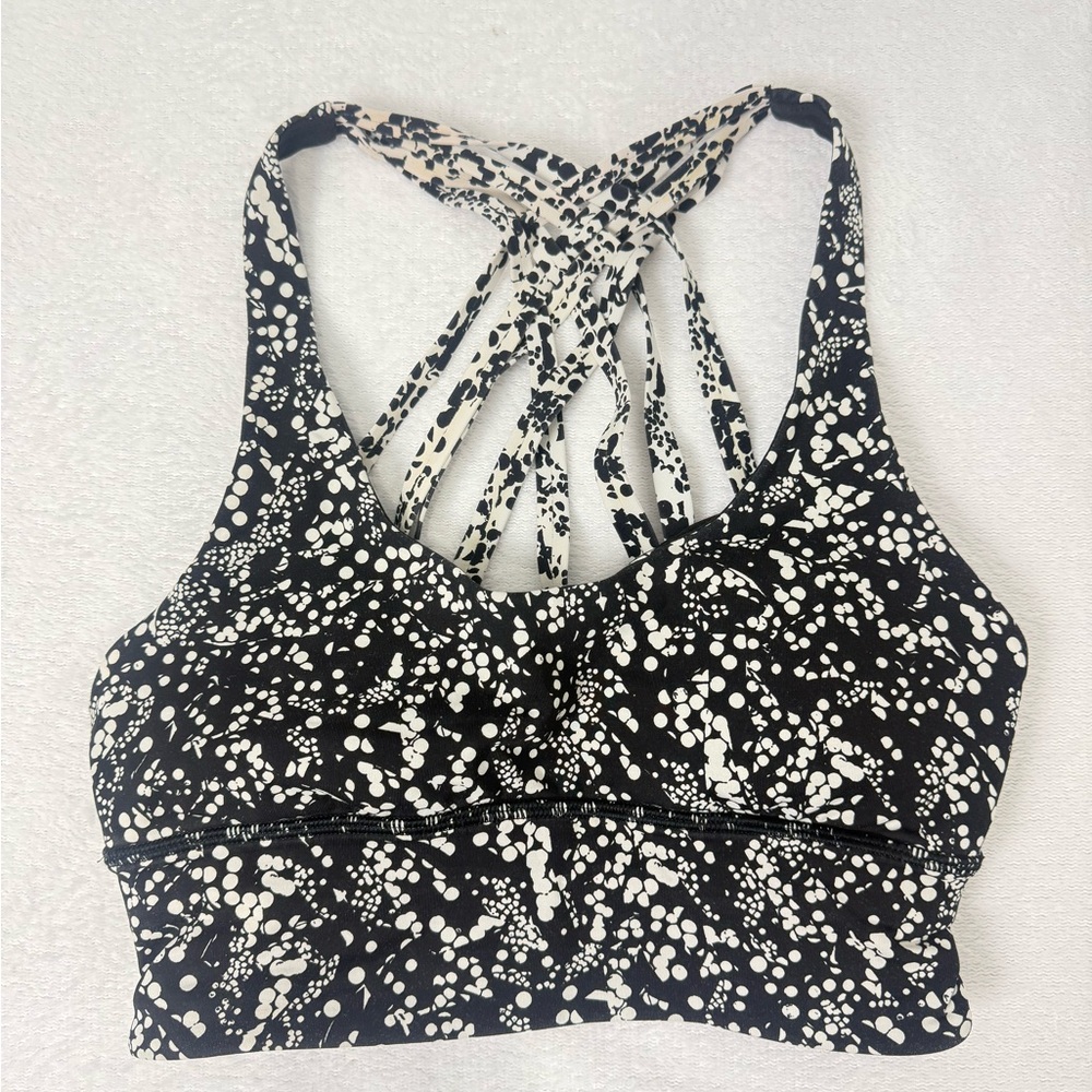 Lululemon Free To Be Moved Bra Size 2 Chirasu Black / Chirakasu Alpine White